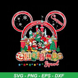Custom Name Disney Christmas Squad SVG Graphic File