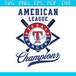Texas Rangers American League Champions SVG Download