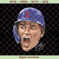 Retro Corey Seager Texas Scream SVG Graphic Design File