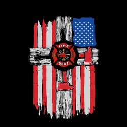 Fire Dept Svg, Firefighter Red Line American Flag, Fire Department Logo Svg, Firefighter logo Svg, Digital Download
