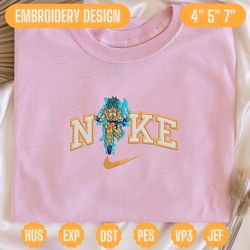 NIKE X Dragon Ball Embroidered Sweatshirt, Anime Custom Embroidered Sweatshirt, Custom Brand Anime Embroidered Crewneck, Anime Custom Embroidered Crewneck, Best-selling Custom Embroidered Sweatshirt