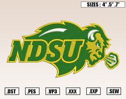 North Dakota State Bison Embroidery Designs, NCAA Embroidery Design File Instant Download