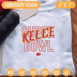 super bowl kelce football logo embroidery design, nfl kansas city chiefs football logo embroidery design, famous football team embroidery design, football embroidery design, pes, dst, jef, files