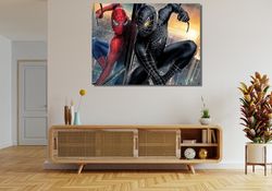 Spider-man Ready To Hang Canvas,Spider-Man Digital Print Canvas,Modern Home Living Room Canvas,Spiderman Home Decor,Wall
