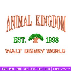 Animal Kingdom embroidery design, Animal Kingdom embroidery, logo design, embroidery file, logo shirt, Digital download.
