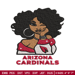 Arizona Cardinals Girl Embroidery Design, Logo Embroidery, NFL Embroidery, Embroidery File, Logo shirt, Digital download