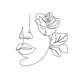 Face with Flowers Embroidery Design, Women Embroidery File, 6 sizes, Instant download