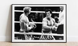 Rocky Balboa and Ivan Drago Poster, Rocky Balboa Movie Vintage Photo Poster - Art Deco, Canvas Print, Gift Idea, Print B