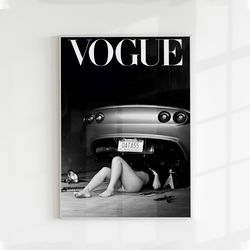 Vogue Poster Retro Vogue Print Vintage Vogue Poster Luxury Fashion Print Trendy Wall Art Maximalist Wall Art  Vogue Maga