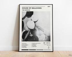 the weeknd house of balloons album cover poster, the weeknd house of balloons poster print, digital download, the weeknd