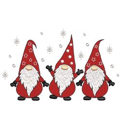 Christmas Gnomes Embroidery Design, 6 sizes, Instant Download