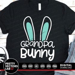 Grandpa Bunny Svg, Easter Svg, Bunny Ears Cut Files, Papa Easter Svg Dxf Eps Png, Rabbit Quote Clipart, Grandpa Shirt Sv