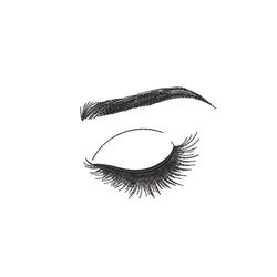 Eyelashes Embroidery Design, 3 sizes, Instant Download