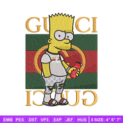 Bart gucci Embroidery Design, Gucci Embroidery, Embroidery File, Logo shirt, Sport Embroidery, Digital download