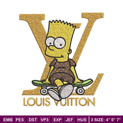 Bart simpson lv Embroidery Design, LV Embroidery, Embroidery File, Logo shirt, Sport Embroidery, Digital download