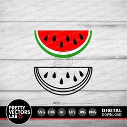 Watermelon Svg, Cute Watermelons Svg, Summer Cut Files, Watermelon Slice Svg, Dxf, Eps, Png, Fruit Svg, Tropical, Beach,