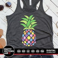 Pineapple Svg, Summer Cut Files, Pineapple Svg Dxf Eps Png, Vacation Svg, Girls Shirt Design, Beach Clipart, Sublimation