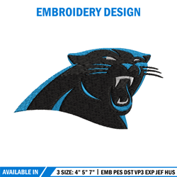 Carolina Panthers logo Embroidery, NFL Embroidery, Sport embroidery, Logo Embroidery, NFL Embroidery design.