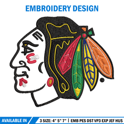 Chicago Blackhawks logo Embroidery,NHL Embroidery, Sport embroidery, Logo Embroidery, NHL Embroidery design