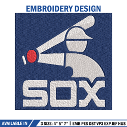Chicago White Sox Embroidery, MLB Embroidery, Sport embroidery, Logo Embroidery, MLB Embroidery design