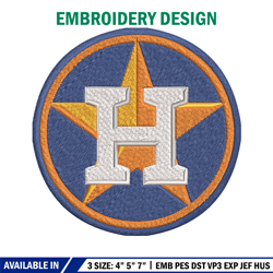 Houston Astros Embroidery Design, Logo Embroidery, MLB Embroidery, Embroidery File, Logo shirt,Digital download