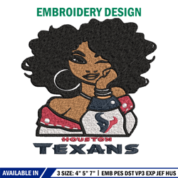 Houston Texans embroidery design, NFL girl embroidery, Houston Texans embroidery, NFL embroidery