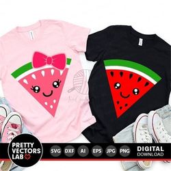 Watermelon Svg, Summer Cut Files, Kids Svg Dxf Eps Png, Boy & Girl Shirt Design, Baby Clipart, Matching Svg, Sublimation