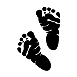 Baby Footprint Instant Download SVG, PNG, JPG digital download, Baby Footprint Kit