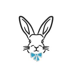 Boy Bunny Embroidery Design, 4 sizes, Instant Download