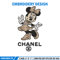 Minnie fun chanel Embroidery Design, Chanel Embroidery, Brand Embroidery, Embroidery File, Logo shirt,Digital download