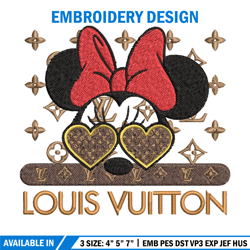 Minnie love lv Embroidery Design, Lv Embroidery, Embroidery File, Brand Embroidery, Logo shirt, Digital download