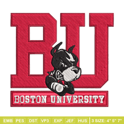 Boston University Terriers embroidery design, Boston University Terriers embroidery, Sport embroidery, NCAA embroidery.