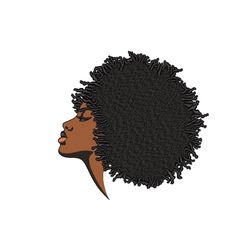 Beautiful Black Woman Embroidery Design, African American Woman Embroidery File, 4 sizes, Instant Download