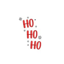 Ho Ho Ho Embroidery Design, Christmas Embroidery File, 2 sizes, Instant Download