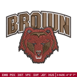 brown bears embroidery design, brown bears embroidery, logo sport, sport embroidery, ncaa embroidery.