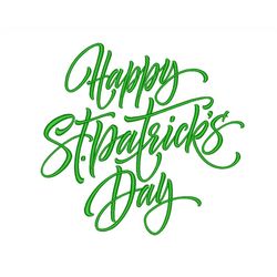 Happy St. Patricks Day Embroidery Design, 5 sizes, Instant Download