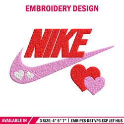 Nike pink love Embroidery Design, Brand Embroidery, Nike Embroidery, Embroidery File, Logo shirt, Digital download