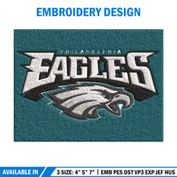 Philadelphia Eagles logo Embroidery, NFL Embroidery, Sport embroidery, Logo Embroidery, NFL Embroidery design
