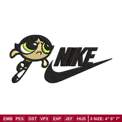 Buttercup Nike Embroidery design, Powerpuff Girls cartoon Embroidery, Nike design, Embroidery file, Instant download.