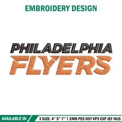 Philadelphia flyers Embroidery Design, Brand Embroidery, Embroidery File, Logo shirt, Sport Embroidery, Digital download