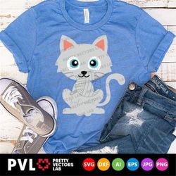 Cute Cat Svg, Funny Cat Svg, Kids Cut Files, Toddler Animal Svg, Baby Svg, Dxf, Eps, Png, Kid Clipart, Cat Shirt Design,