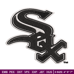 Chicago White Sox logo Embroidery, MLB Embroidery, Sport embroidery, Logo Embroidery, MLB Embroidery design