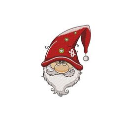 Gnome Machine Embroidery Design, Christmas Embroidery Design, 4 sizes, Instant Download