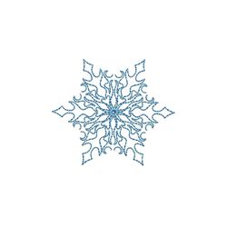 Snowflake Embroidery Design, 5 sizes, Instant Download