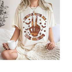 Cute People Give Me the Creeps t-shirt, Halloween Skeleton Shirt, Skeleton shirt, Skeleton Halloween, Funny Women hallow