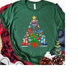 Ice Hockey Christmas Ornament Tree Funny Xmas Gift T-Shirt Christmas Hockey Shirt Funny Xmas Tree Hockey Player Gift