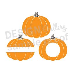Pumpkin - Monogram Frame - SVG cut & JPG image files - Fall Halloween Thanksgiving - Printable Digital Iron On