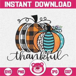 Thanksgiving PNG Sublimation Designs, Thankful Pumpkin PNG, Clipart, Printable File, Digital Download, Iron On png Desig