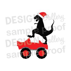Dinosaur T Rex Monster Truck Santa Hat - JPG, png & svg, dxf cut file, Printable Digital, Christmas - Instant Download