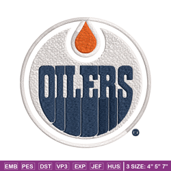 Edmonton Oilers logo Embroidery, NHL Embroidery, Sport embroidery, Logo Embroidery, NHL Embroidery design